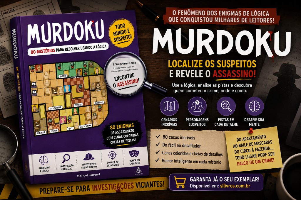 Murdoku: o livro de enigmas de assassinato que virou febre entre fãs de mistério e lógica