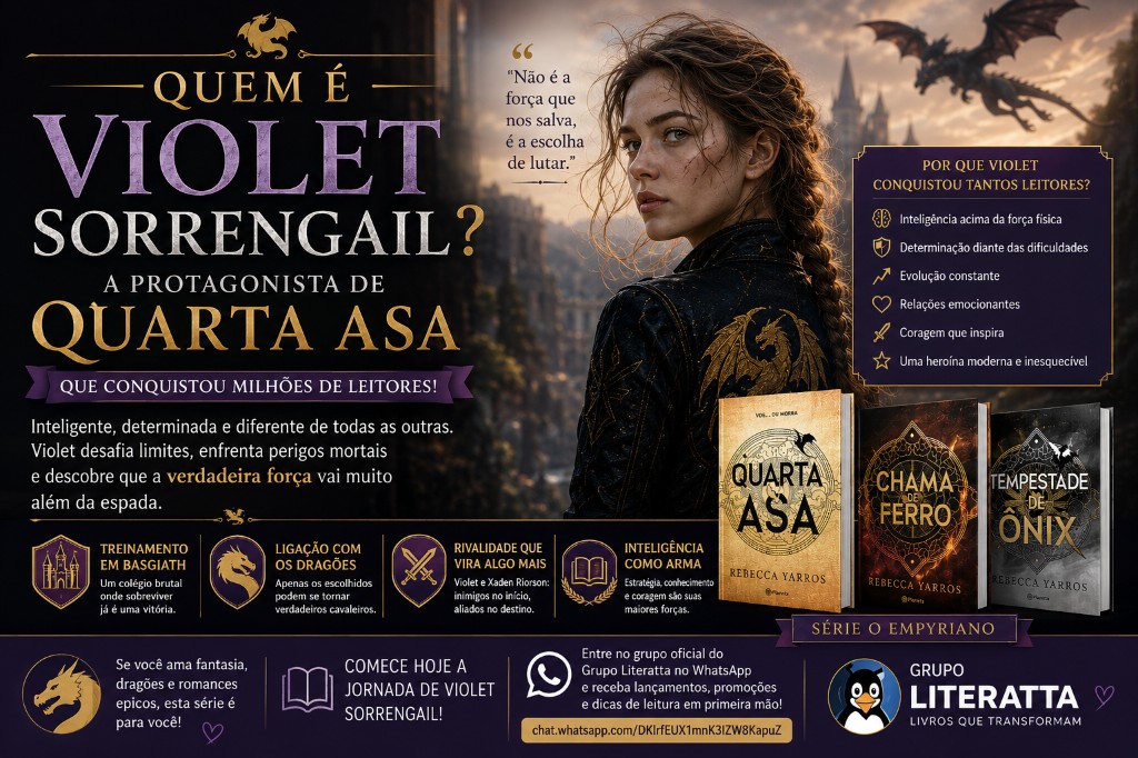 Quem é Violet Sorrengail? A Protagonista de Quarta Asa que Conquistou Milhões de Leitores