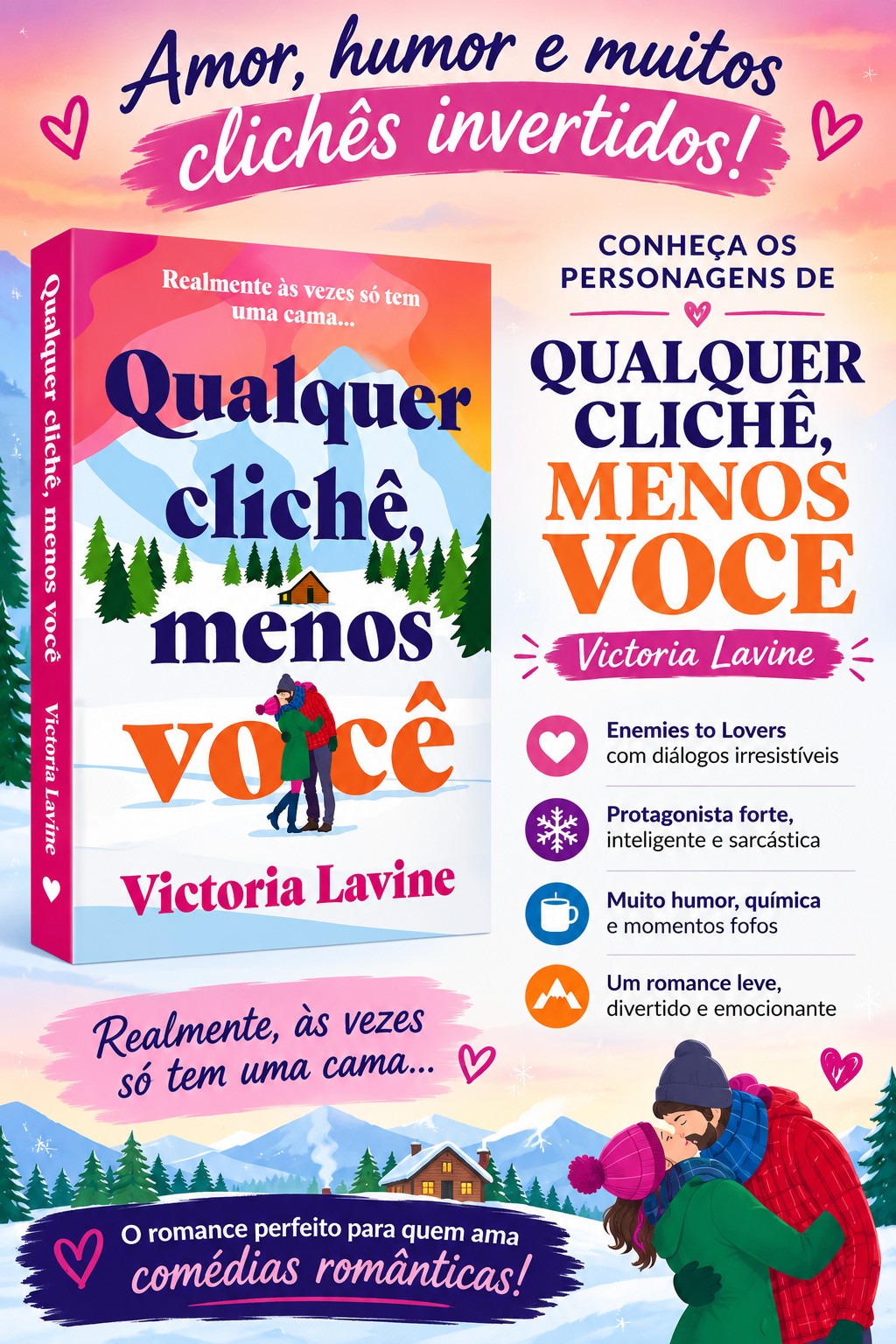 Imagem relacionada a Conheça os personagens de Qualquer Clichê Menos Você: quem é quem no romance de Victoria Lavine
