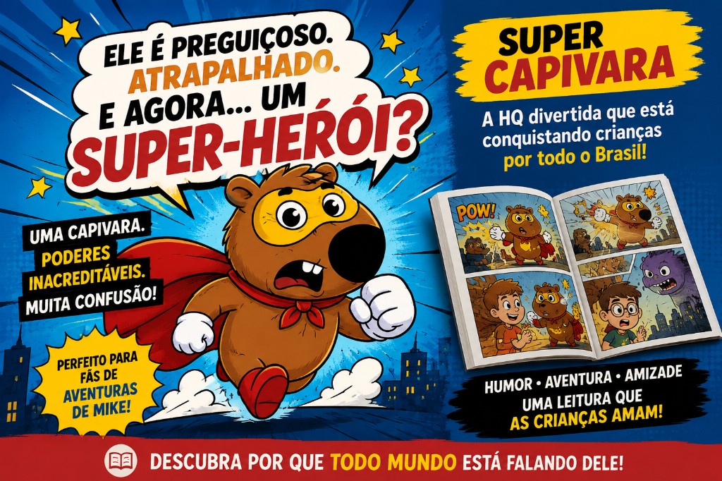 Super Capivara: a HQ divertida que está conquistando crianças fãs de Aventuras de Mike