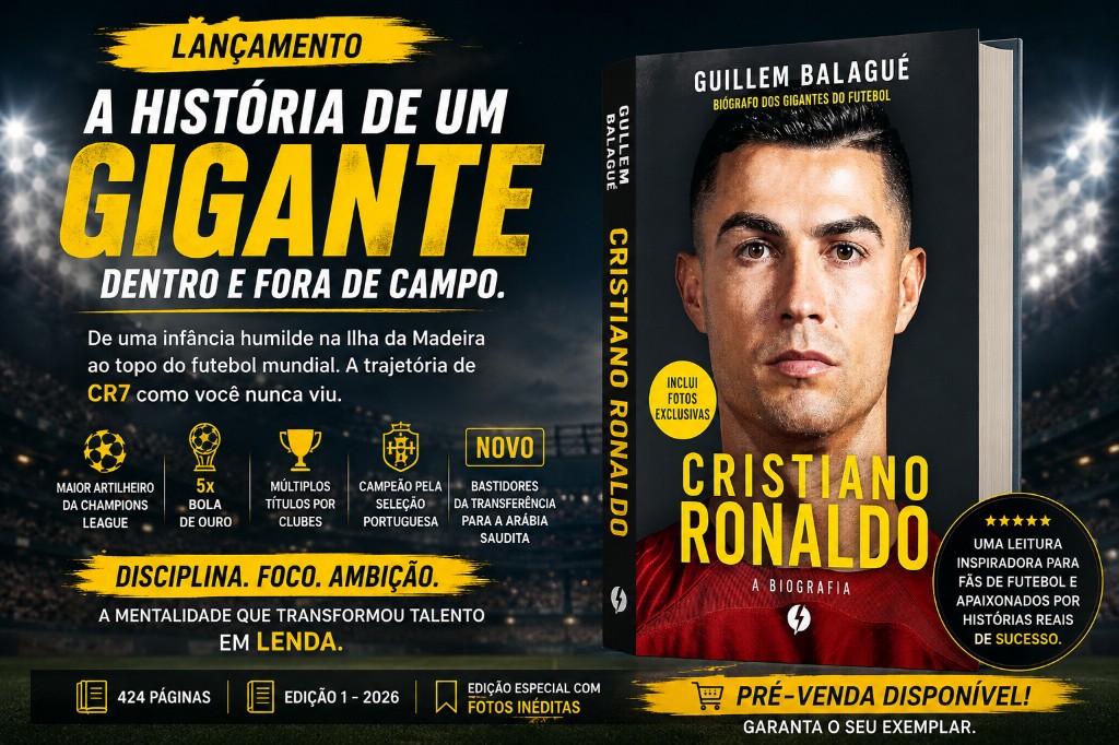 Cristiano Ronaldo: a biografia definitiva de um dos maiores atletas da história chega ao Brasil
