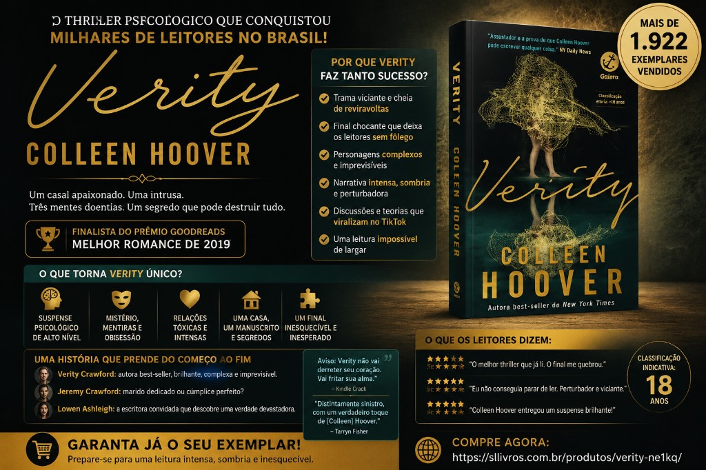 Verity: por que o thriller psicológico de Colleen Hoover continua entre os livros mais comentados e vendidos do Brasil?
