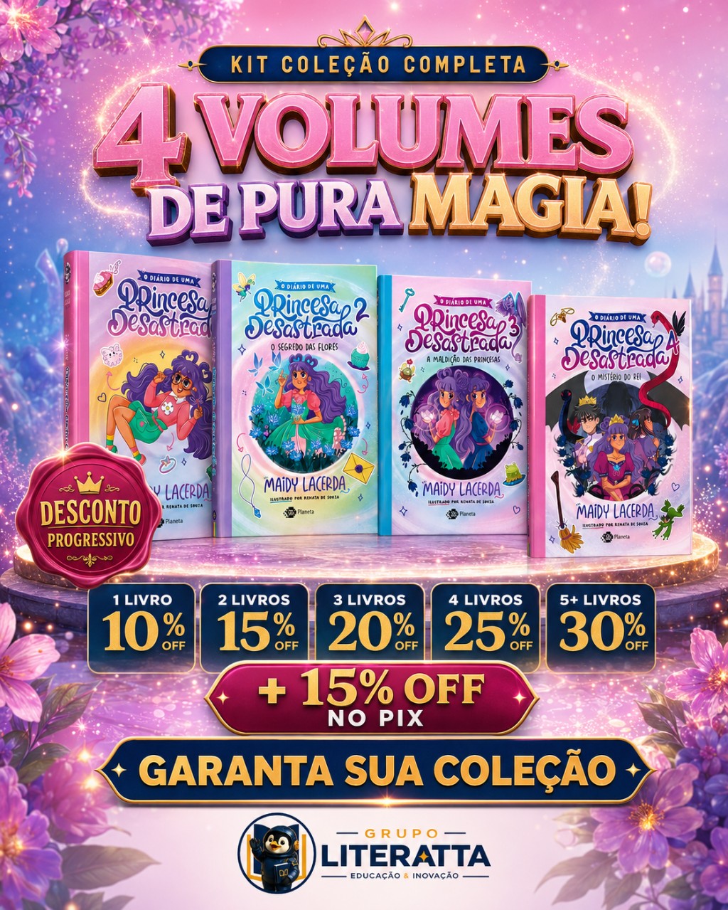 Imagem relacionada a Diário de Uma Princesa Desastrada 4: história, ordem e onde comprar O Mistério do Rei