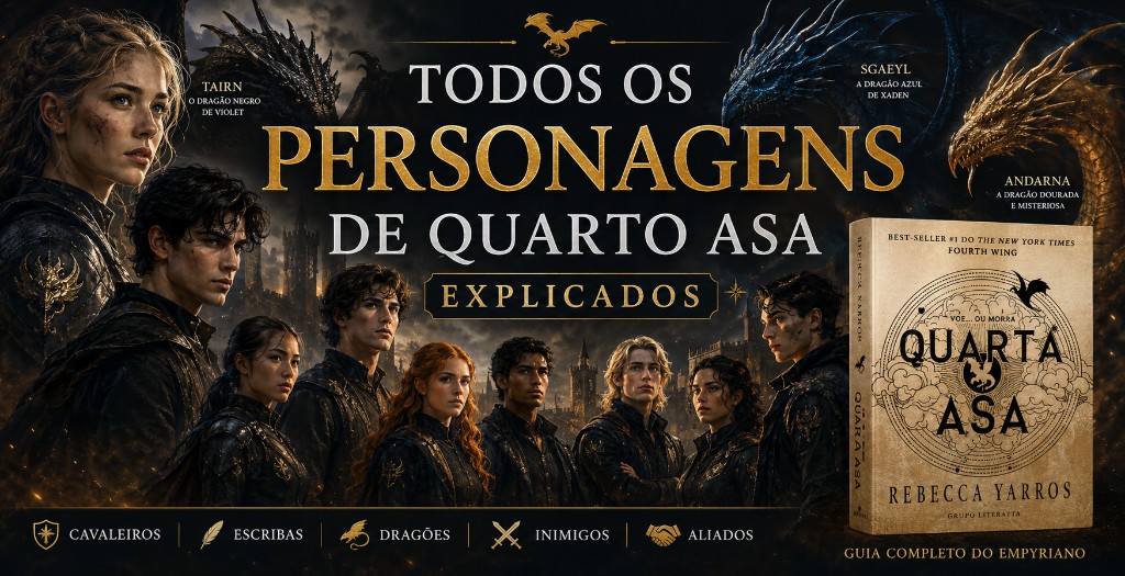 Todos os Personagens de Quarto Asa Explicados: Conheça os Heróis, Vilões e Dragões de O Empyriano