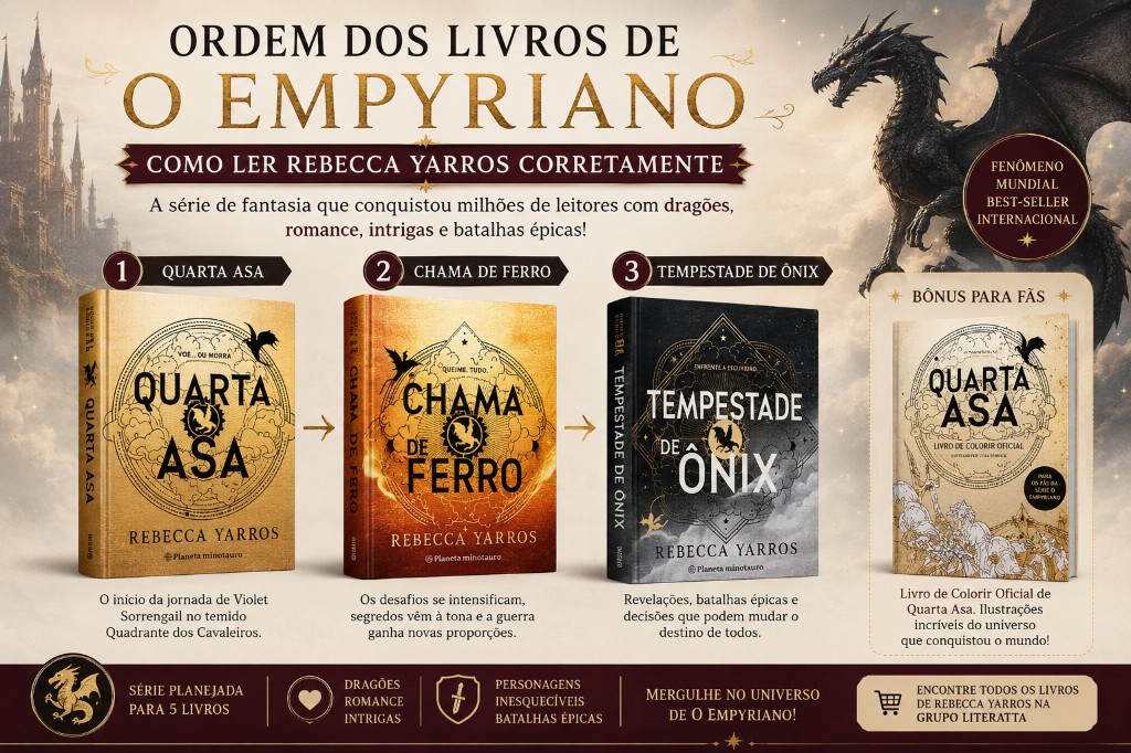 Ordem dos Livros de O Empyriano: Como Ler Rebecca Yarros Corretamente