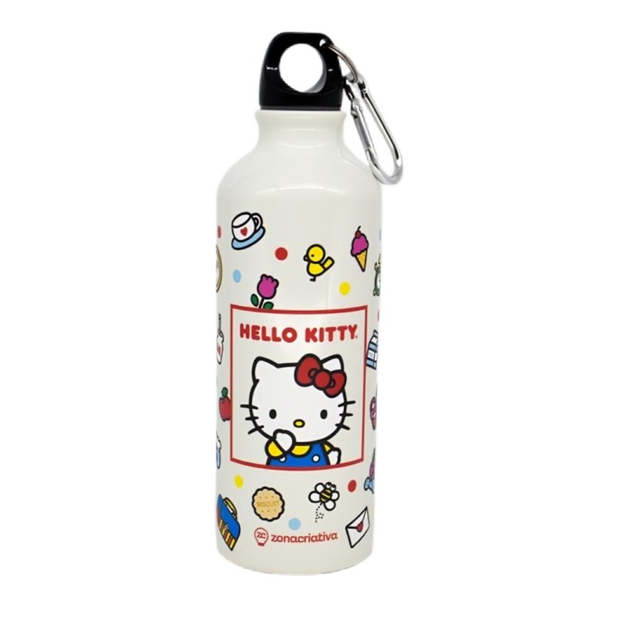 Imagem 2 de GARRAFA ALUMINIO 500ML C/MOSQUETAO HELLO KITTY 10073073 Z-CRIATIVA