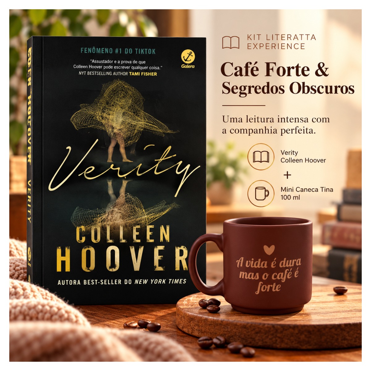 Kit Literatta Experience — Café Forte & Segredos Obscuros