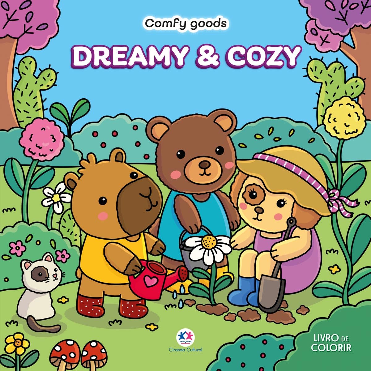 Capa de Dreamy and Cozy Livro de Colorir Fofo Relaxante | Ciranda Cultural