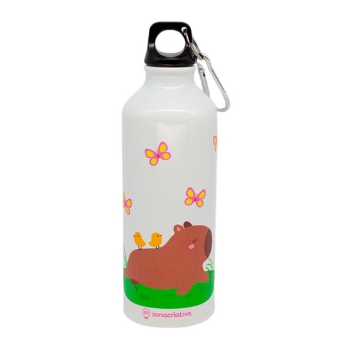 GARRAFA ALUMINIO 500ML C/MOSQUETAO CAPIVARA 10073611 Z-CRIATIVA S/L