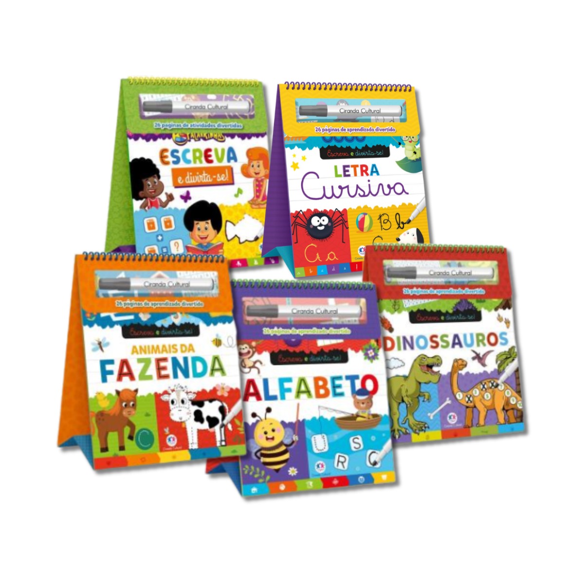 Escreva, Trace e Divirta-se – 5 Livros