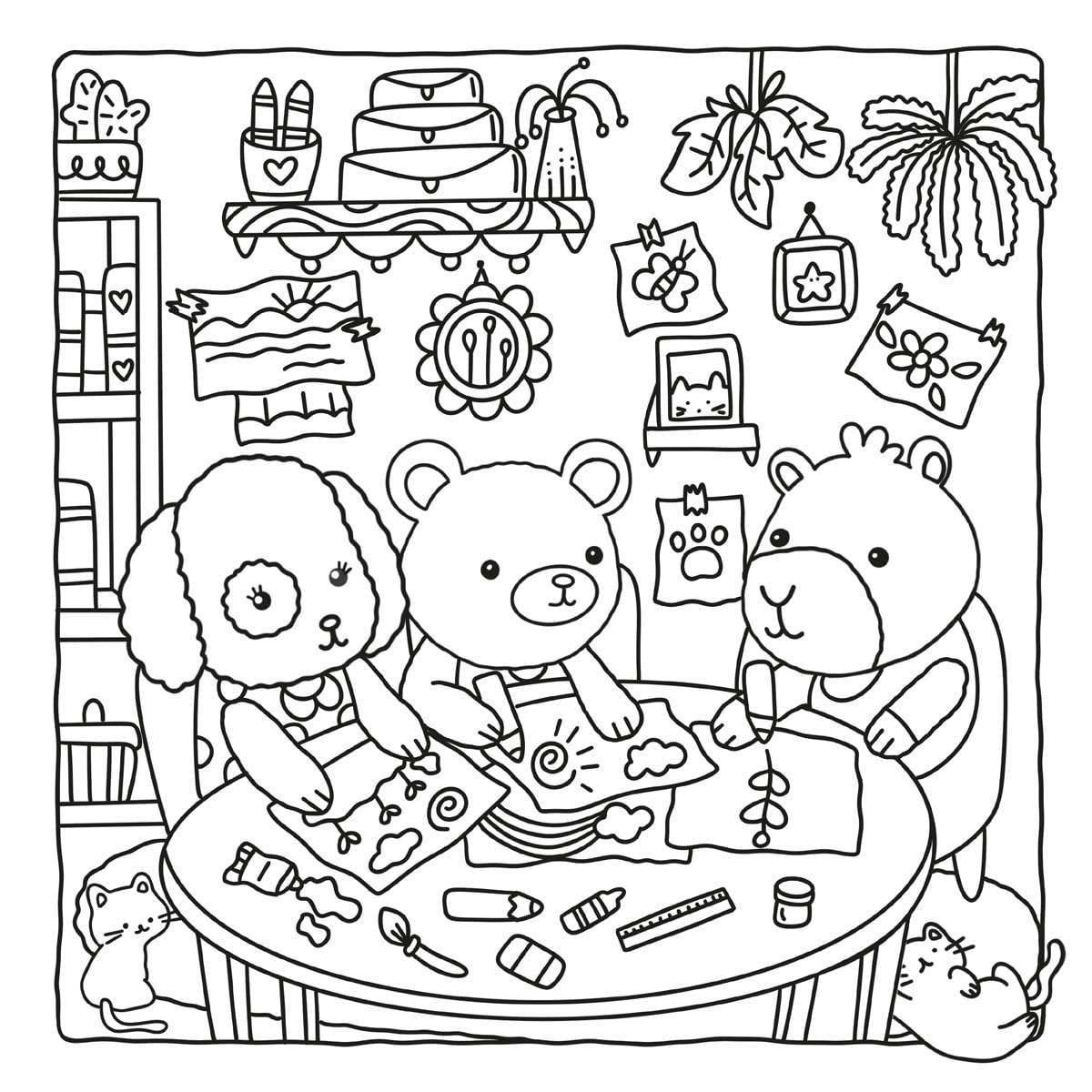 Imagem 4 de Dreamy and Cozy Livro de Colorir Fofo Relaxante | Ciranda Cultural