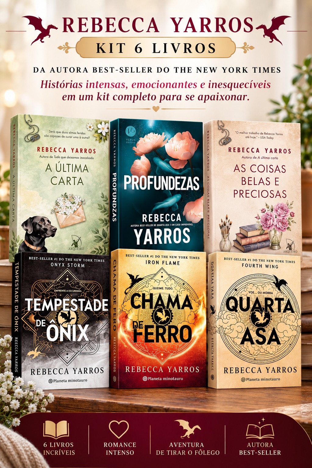 Coleção Completa Rebecca Yarros – Kit com Livros Best-Sellers